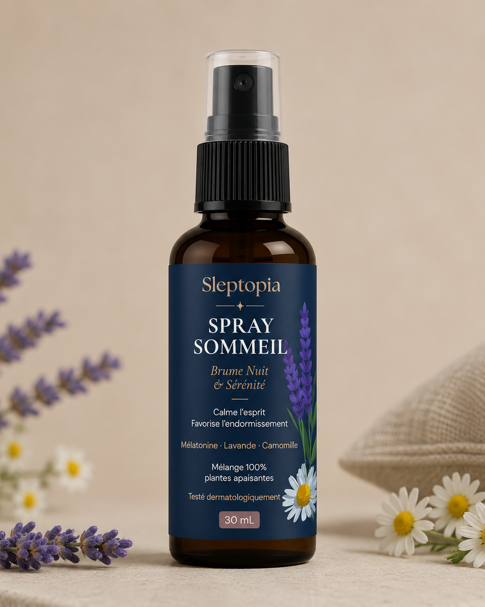 Spray sommeil à la mélatonine et mélange de plantes