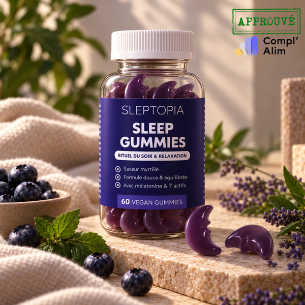 Gummies à la mélatonine · 60 unités (endormissement)