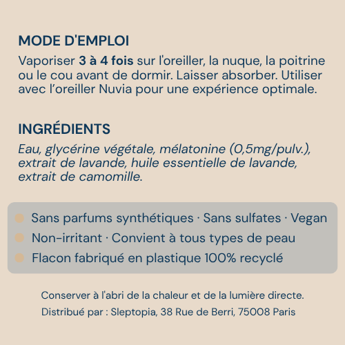 Spray mélatonine & mélange de plantes